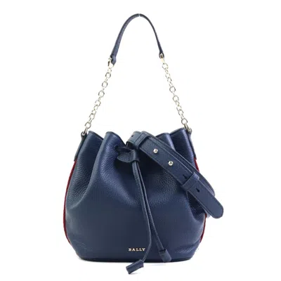 Pre-owned Bally Navy Leather Handbag Shoulder Bag ()