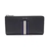 Bally Navy Leather Long Wallet (bi-fold) In Multi