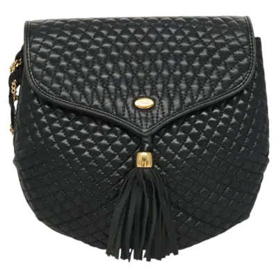 Pre-owned Bally Navy Leather Shoulder Bag () In Blue