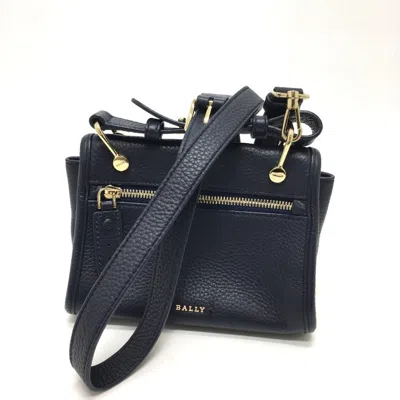 Pre-owned Bally Navy Leather Shoulder Bag () In Blue