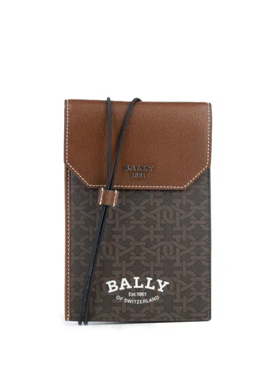 Bally Neck Strap Wallet In Brown