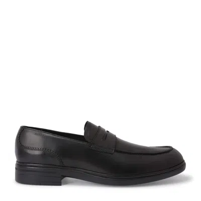 Bally Neffer Men's 6231383 Black Leather Loafers In Multi
