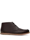 Bally Nelson Leather Boots In Brown