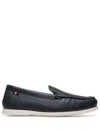 Bally Nadim Leather Loafers In Blue