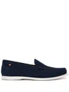 Bally Stripe-detailing Leather Loafers In Blue