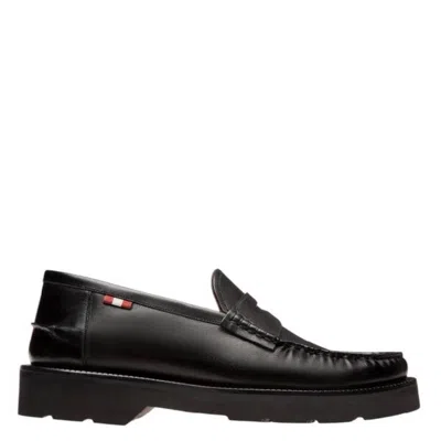 Bally Noah Leather Penny Loafers In Black