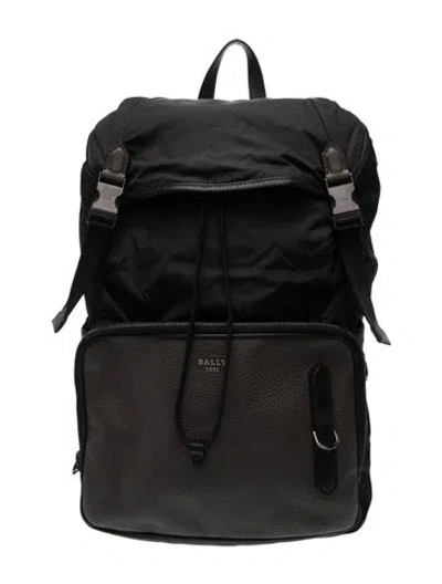 Pre-owned Bally Nylon Backpack In Black