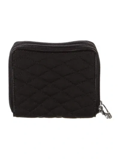 Pre-owned Bally Nylon Compact Wallet In Black