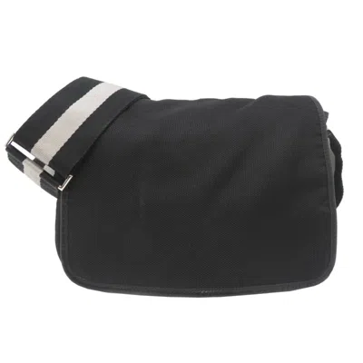 Pre-owned Bally Nylon Leather Shoulder Bag () In Black