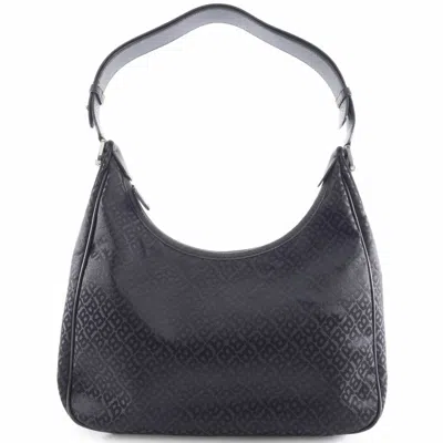 Pre-owned Bally Nylon Leather Shoulder Bag () In Black