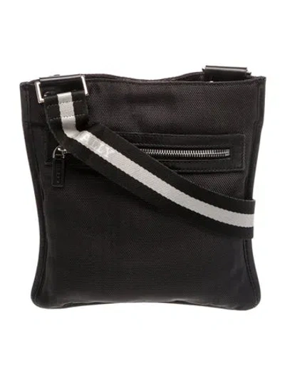 Pre-owned Bally Nylon Shoulder Bag In Black