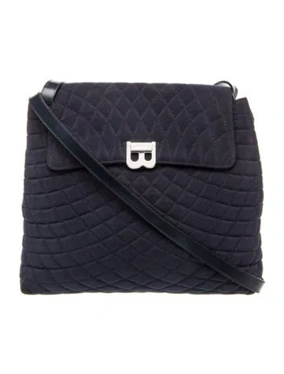 Pre-owned Bally Nylon Shoulder Bag In Blue