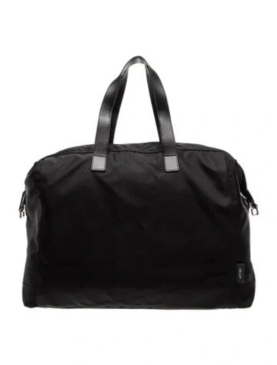 Pre-owned Bally Nylon Weekender Bag In Black