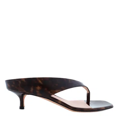 Bally Nyna 45 Tortoiseshell Patent Sandals In Multi