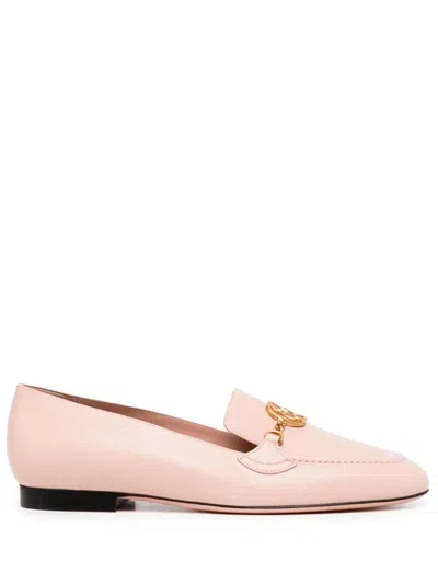 Bally Obrien Embellished Leather Loafers In Pink
