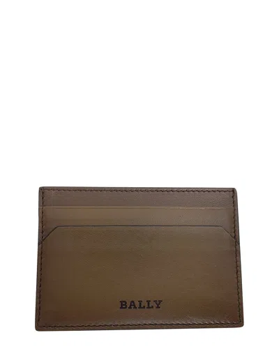 Pre-owned Bally Ochre Sheep Leather Card Holder (authentic Pre-loved)