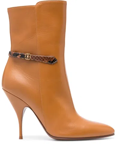 Bally Caramel Leather Odeya Ankle Boots In Brown