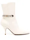 Bally Odeya 85mm Leather Boots In Neutrals