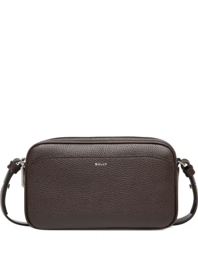 Bally Oeden Double-compartment Logo Messenger Bag In Brown