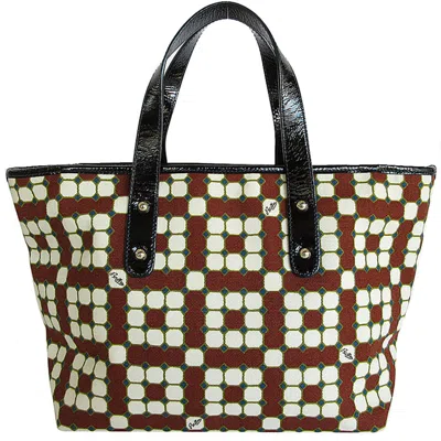 Pre-owned Bally Off- Canvas Patent Leather Handbag Tote Bag () In Multi
