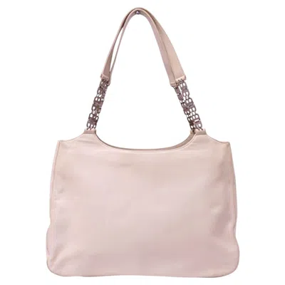 Pre-owned Bally Off-white Leather Shoulder Tote Bag In Beige