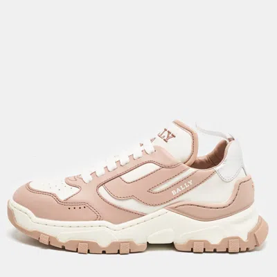 Bally Old Rose/white Leather Holden Sneakers In Multi