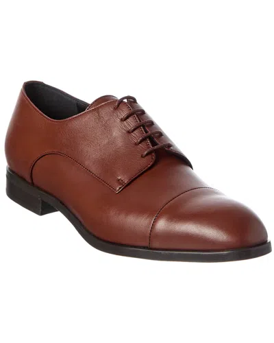 Bally Olexi Leather Derby Shoe In Brown