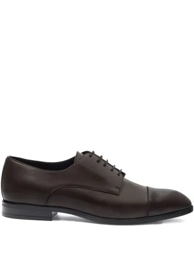 Bally Onizy Leather Derby Shoes In Brown