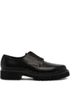 Bally Onyce Leather Derby Shoes In Black