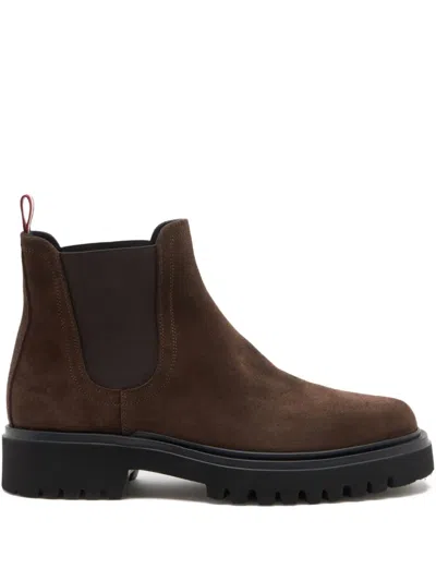 Bally Onyce Suede Boots In Brown