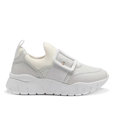 Bally Open Box -  Ladies White Brinelle Sneakers