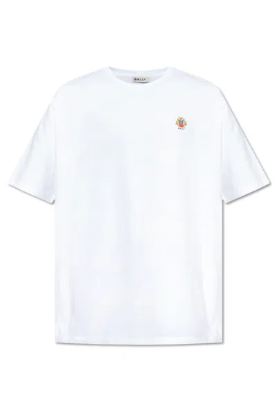 Bally Open-necked Black Shirt In White