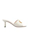 Bally Logo Plaque Sandals In White
