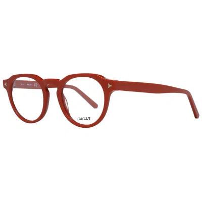 Bally Orange Men Optical Frames In Red