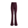 Bally Orchid Wool Flared Trousers In Multi