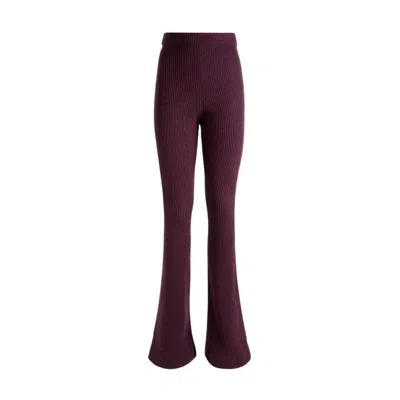 Bally Orchid Wool Flared Trousers In Multi