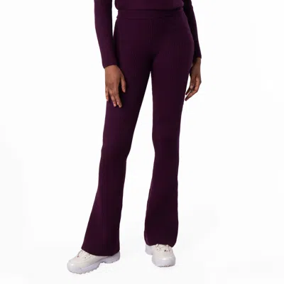 Bally Orchid Wool Flared Trousers In Purple