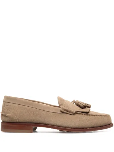 Bally Oregon Suede Loafers In Neutrals