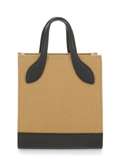 Bally Organic Cotton And Leather Tote Bag In Beige