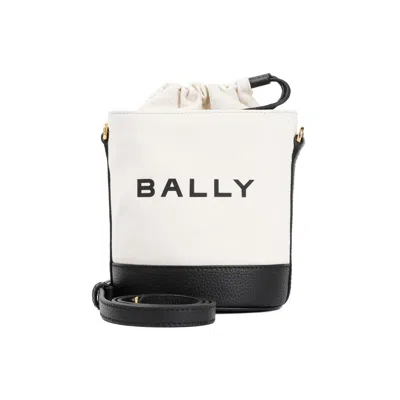 Bally Organic Cotton Bucket Bag In White