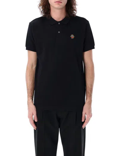 Bally Logo Embroidered Straight Hem Polo Shirt In Black