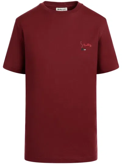 Bally Organic-cotton T-shirt In Red