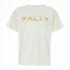 Bally Organic Cotton T-shirt With Metallic Gold Logo In White