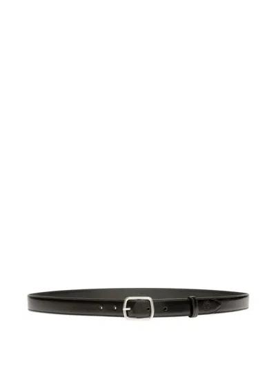 Bally Orson Embossed Logo Leather Belt In Black