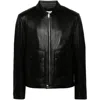 Bally Lambskin Blazer With Cuff Zips And Spread Collar