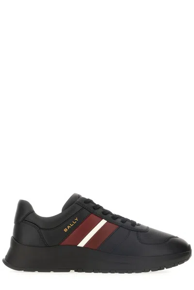 【25SS NEW】BALLY_men / Outline レザー スニーカー / Black Bally Roller lace-up Sneakers | Black | FARFETCH