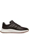 Bally Outline Sneaker In Ebano Grained Leather In Brown