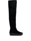 Bally Over-the-knee Curling Boots In Black