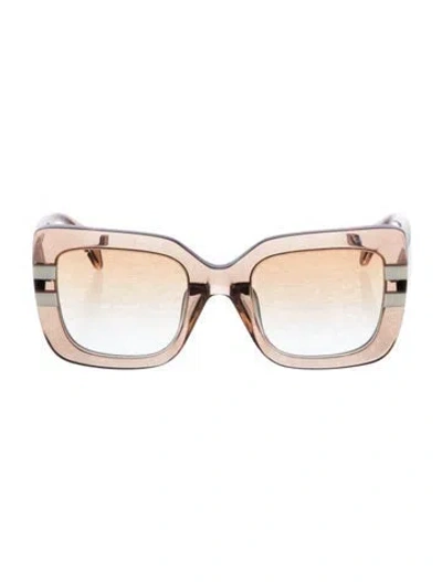 Pre-owned Bally Oversize Gradient Sunglasses In Brown