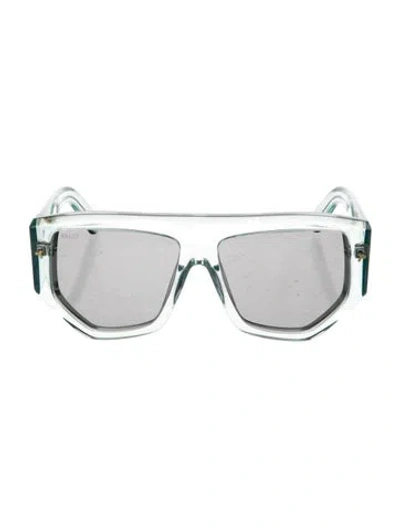 Pre-owned Bally Oversize Tinted Sunglasses In Blue